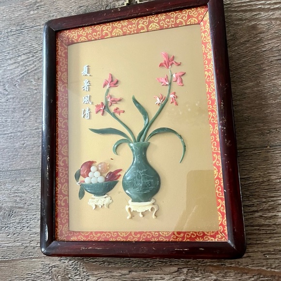 Chinese imitation jade and stone wall artwork - Picture 5 of 9